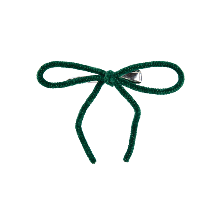 clip velvet cord small bow