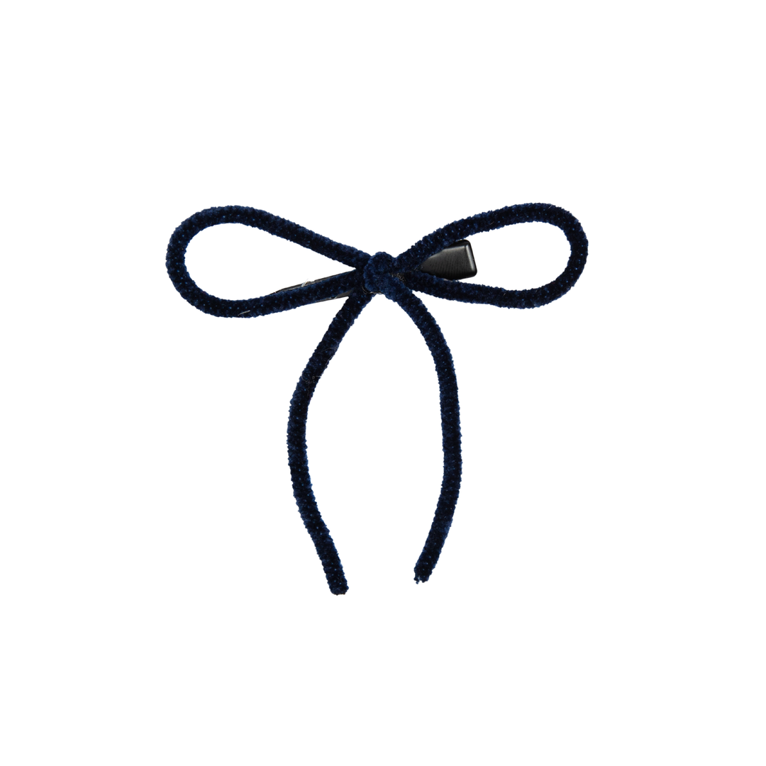 clip velvet cord small bow