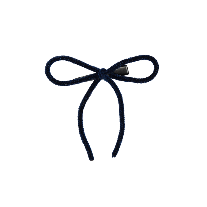 clip velvet cord small bow