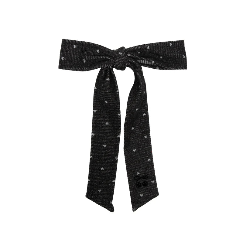 clip midnight denim long medium bow heart