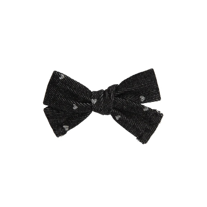clip midnight denim small bow heart