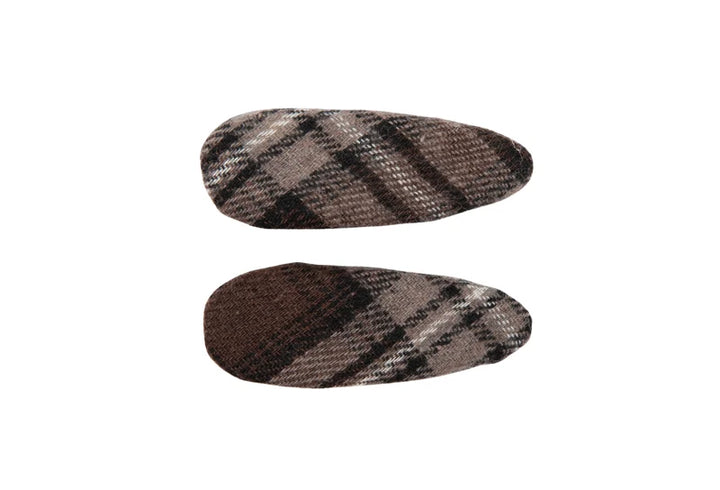 clip winter check small covered snap set