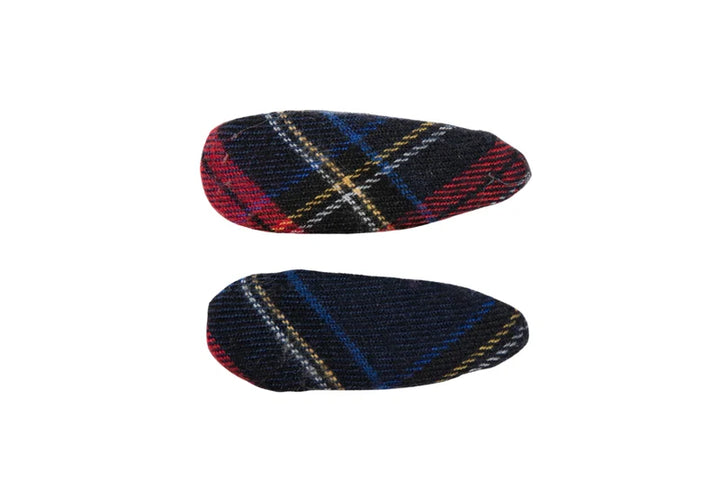 clip winter check small covered snap set