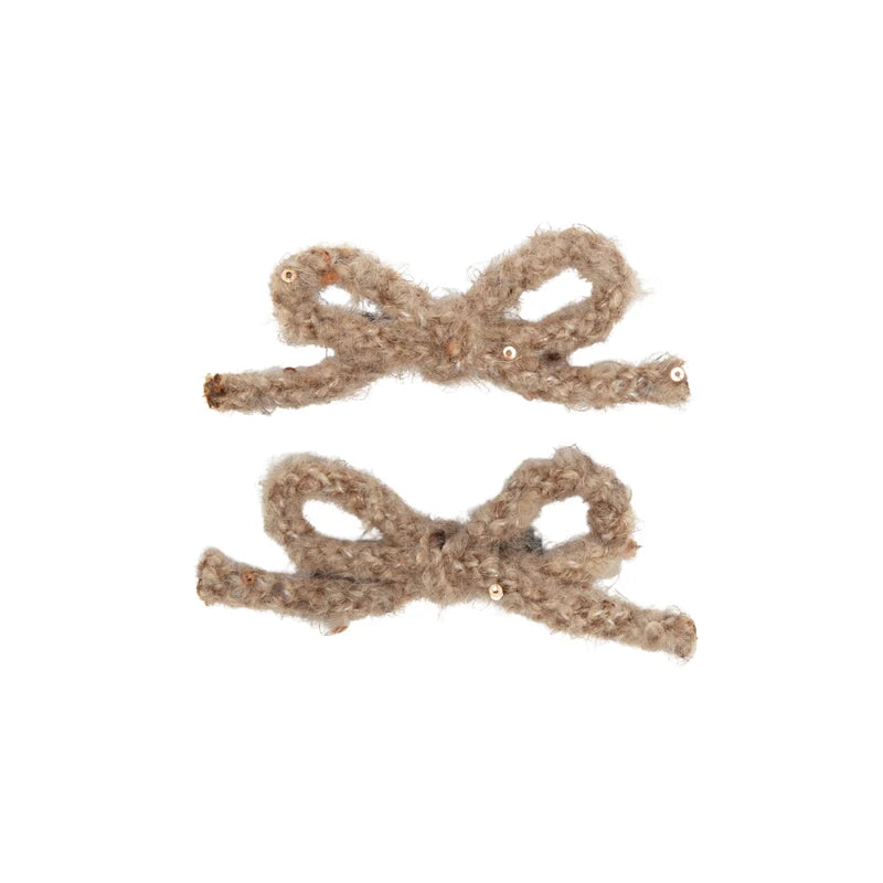 clip rustic cord mini bow set