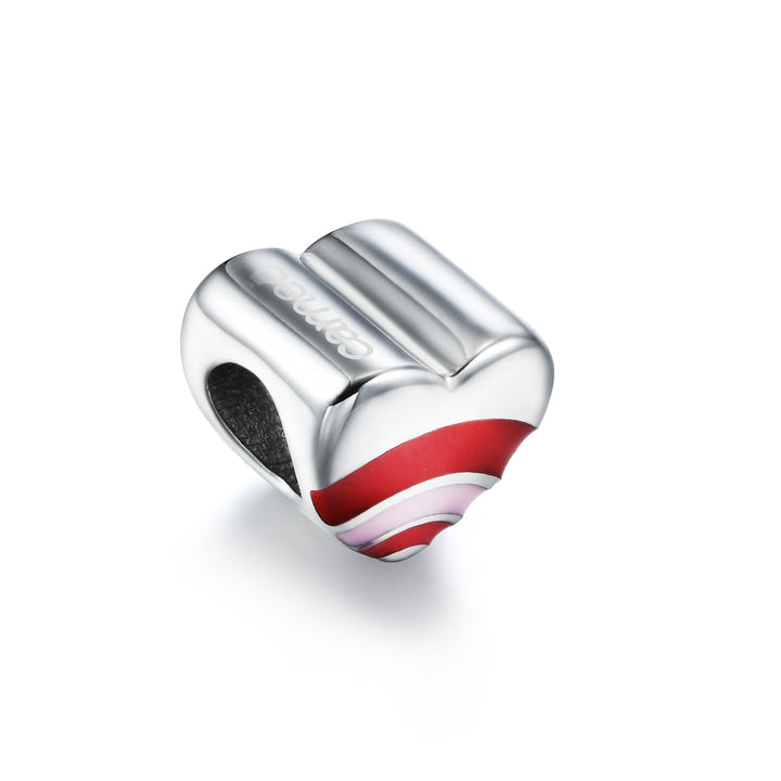 bracelet enamel striped heart aubel slider