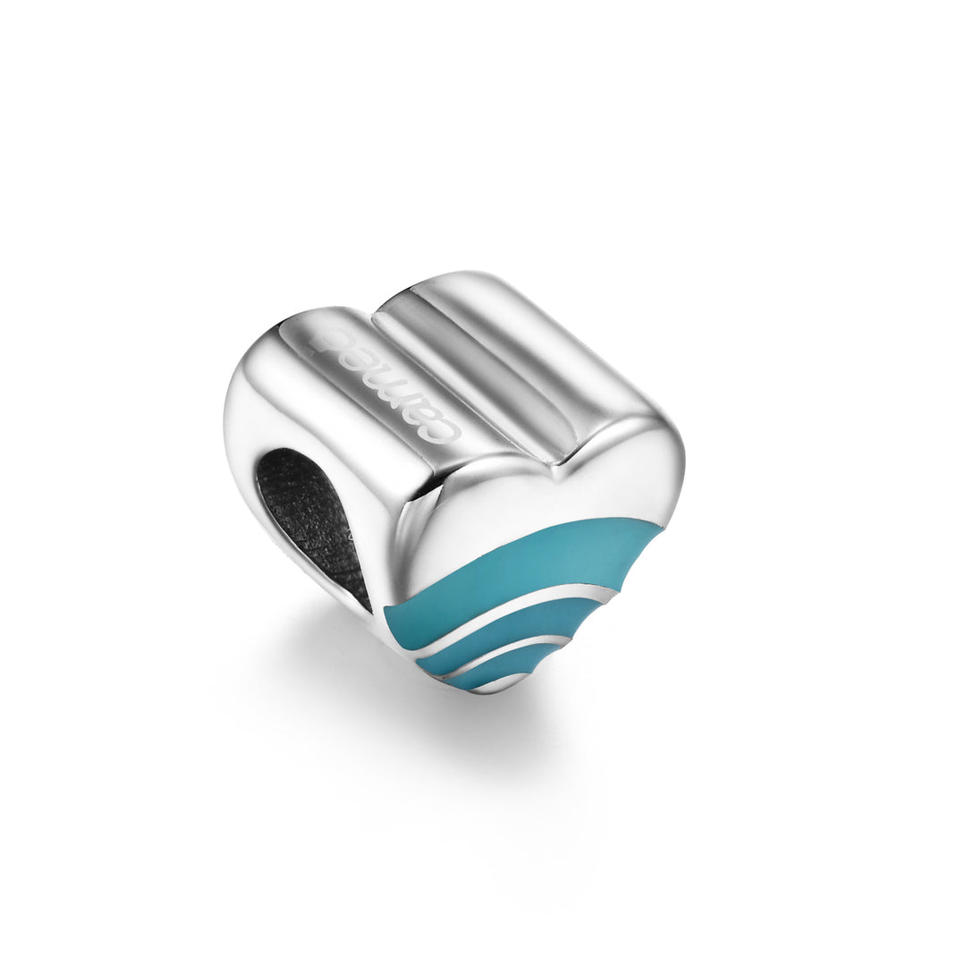 bracelet enamel striped heart aubel slider