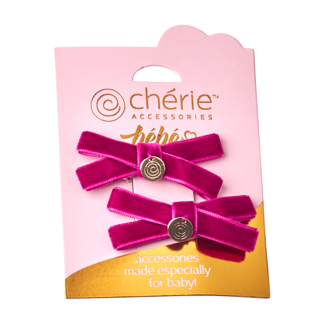clip velvet x bow set