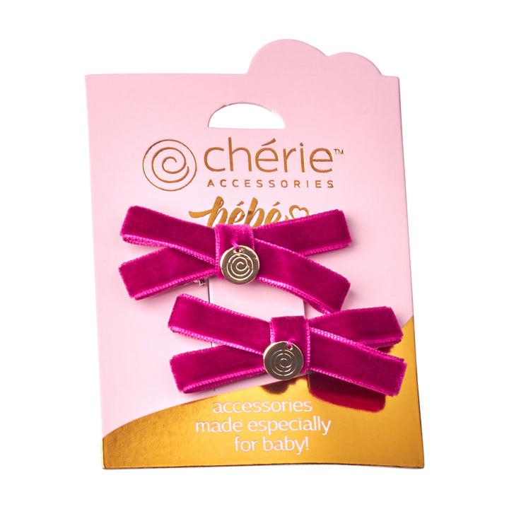 clip velvet x bow set