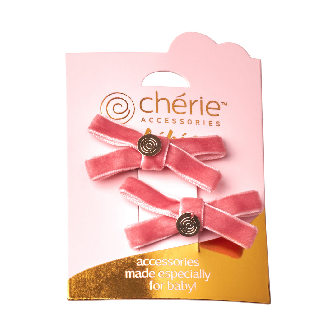 clip velvet x bow set