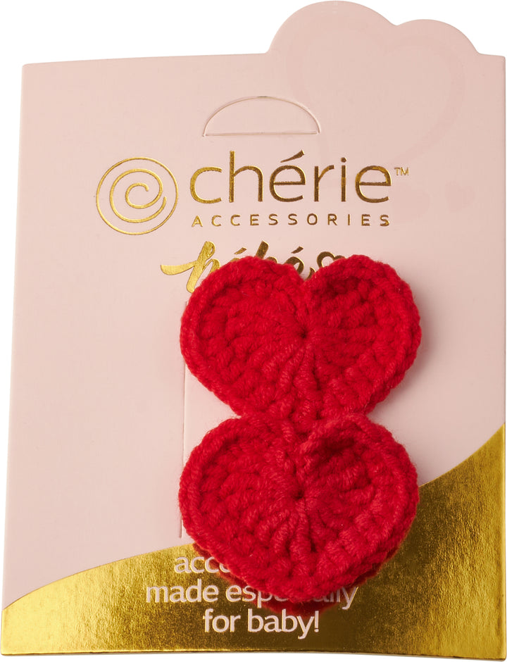 clip crochet heart set