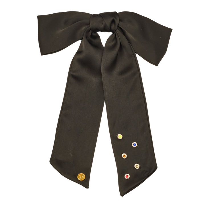 clip rhinestone flower silk