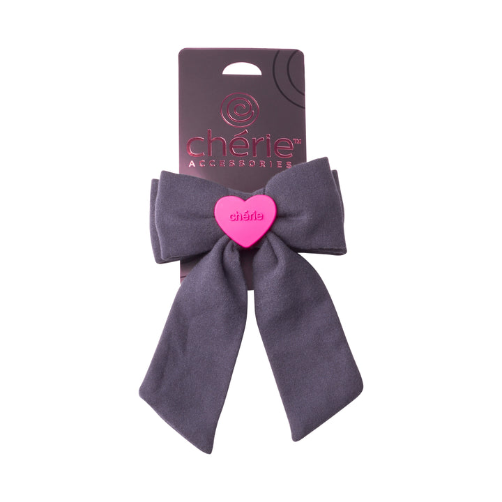 clip suede heart