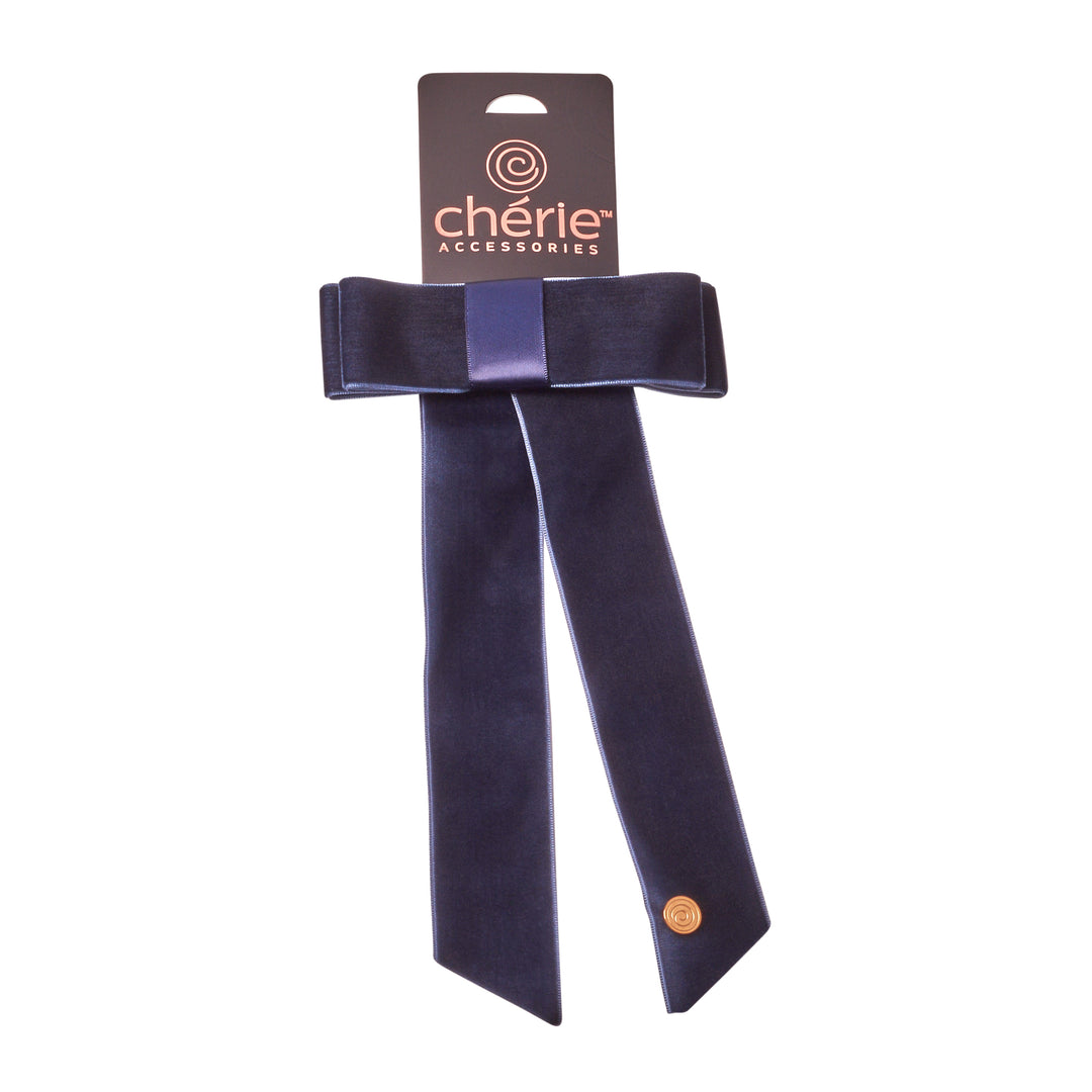 clip velvet with satin center