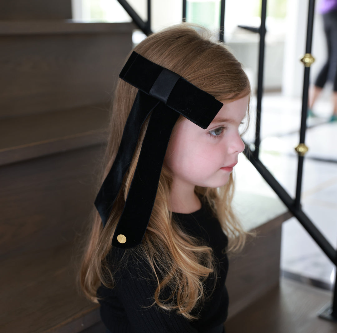 clip velvet with satin center