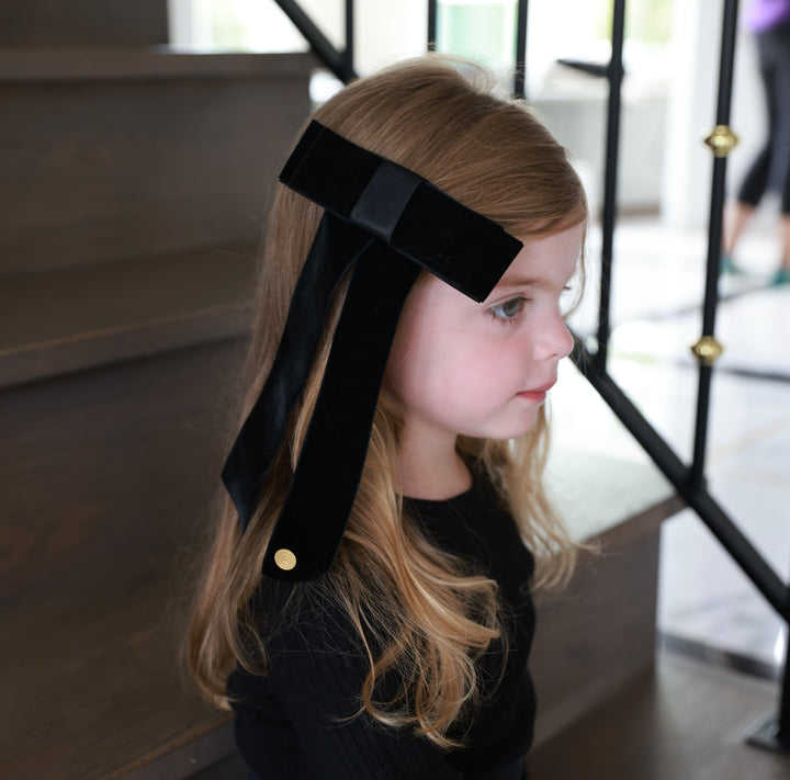 clip velvet with satin center