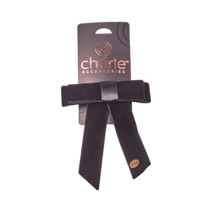 clip velvet with satin center