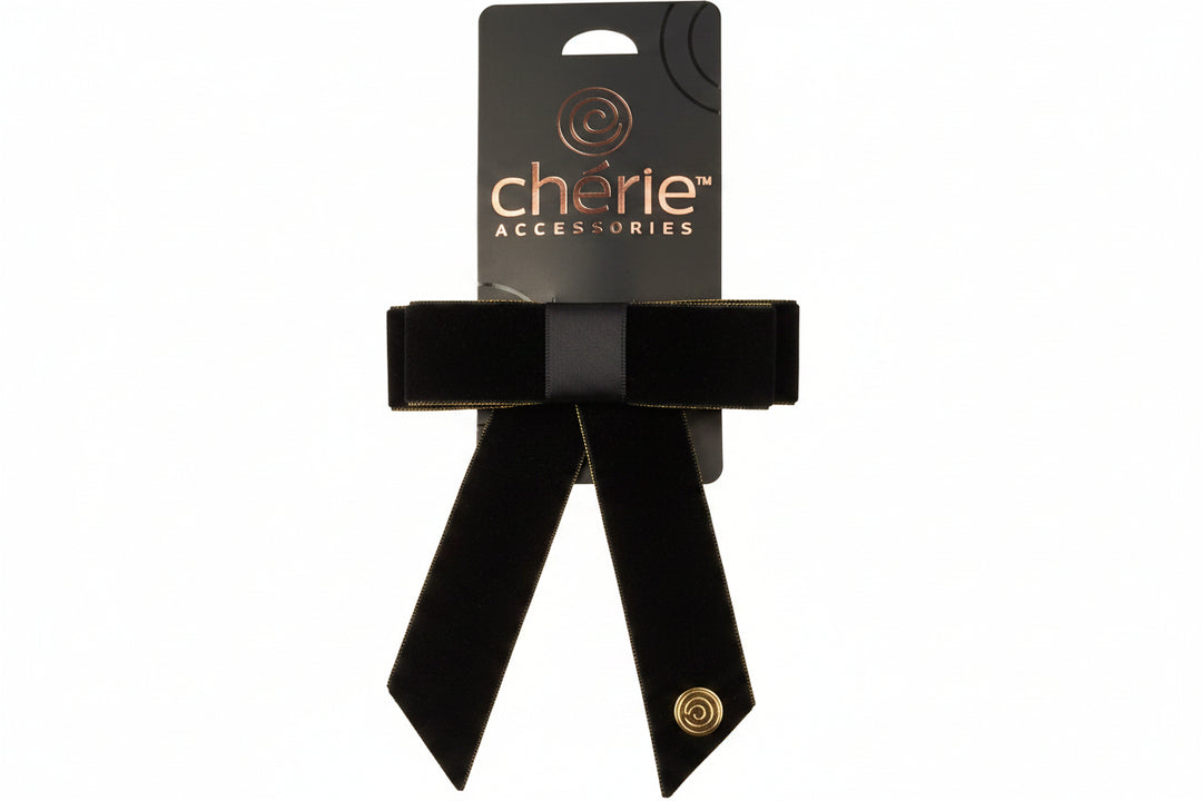 clip velvet satin center medium