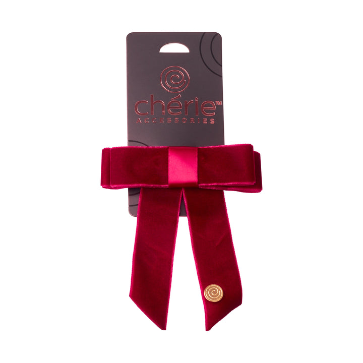 clip velvet with satin center