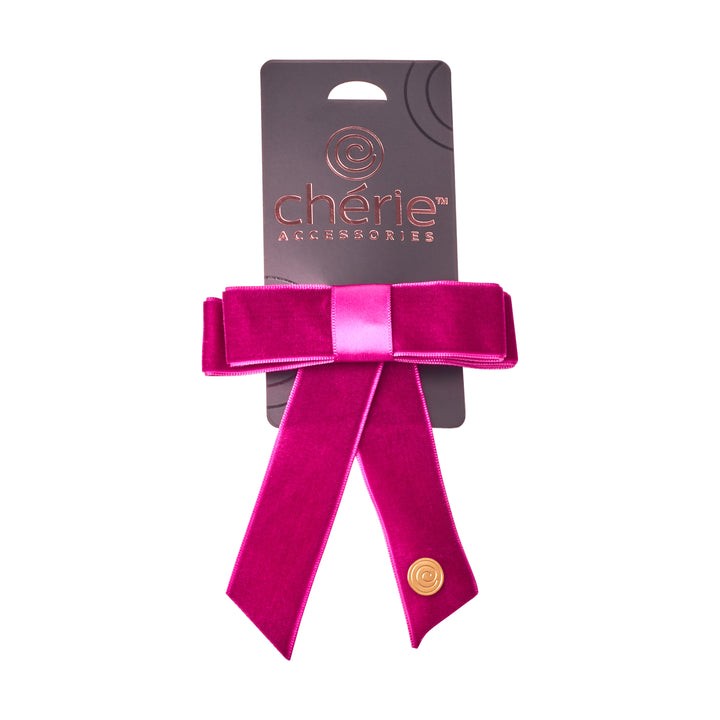 clip velvet with satin center
