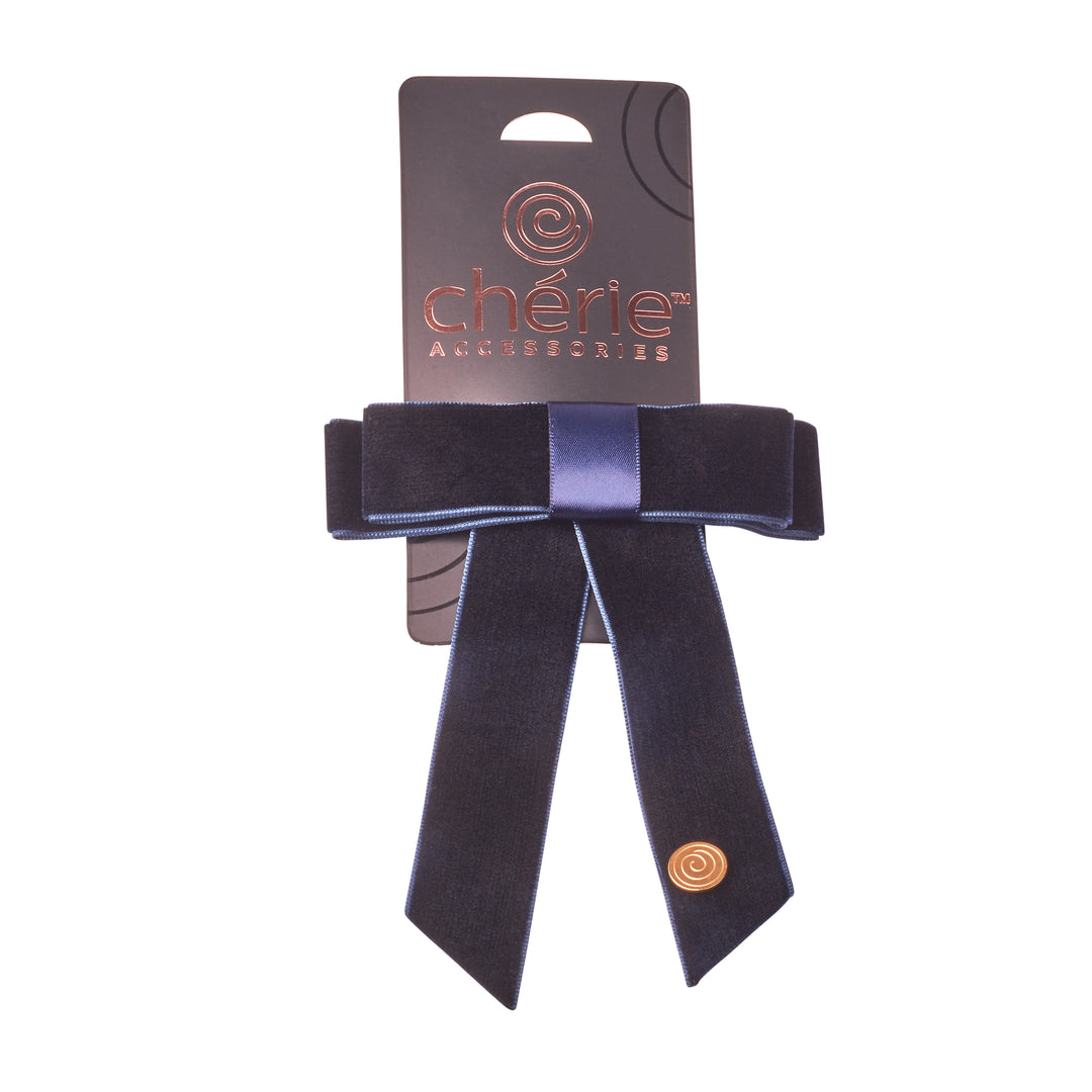 clip velvet with satin center
