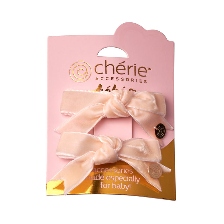 clip velvet with satin center set