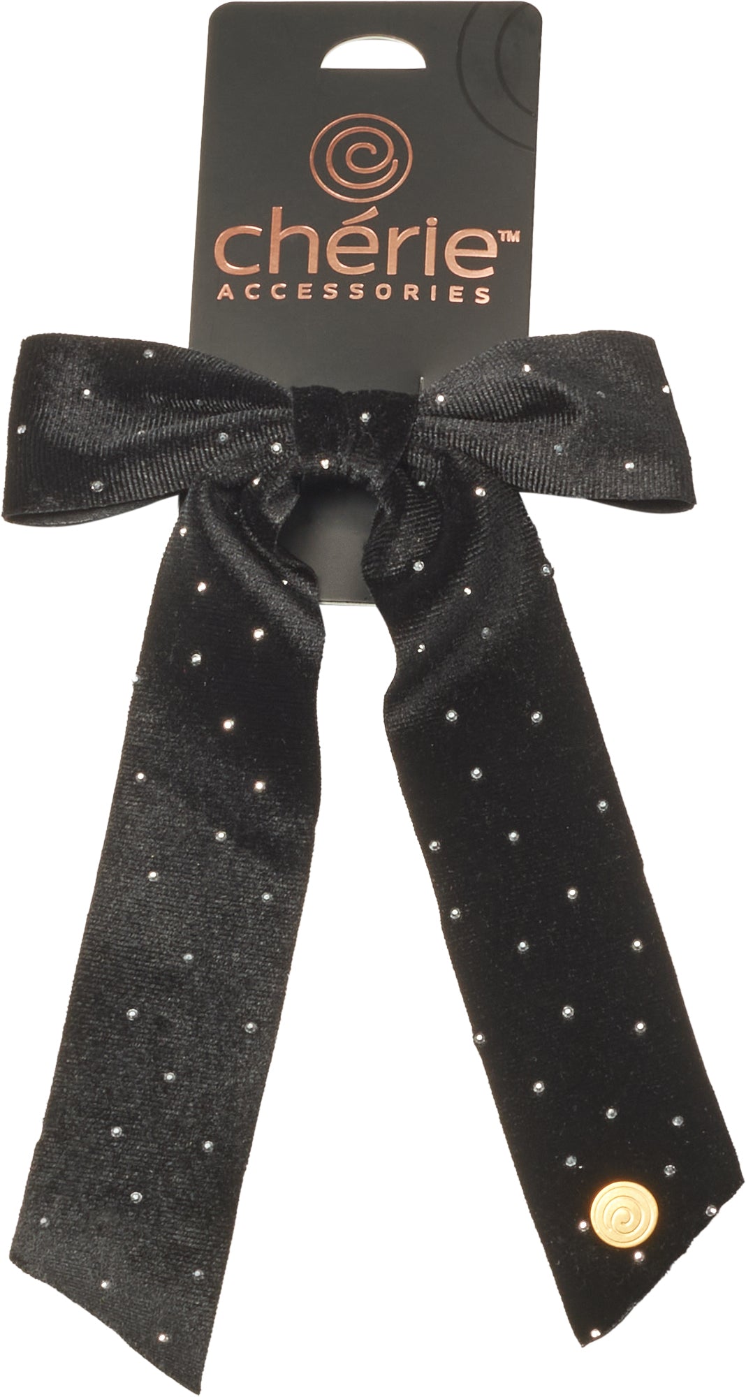 clip velvet with silver stud
