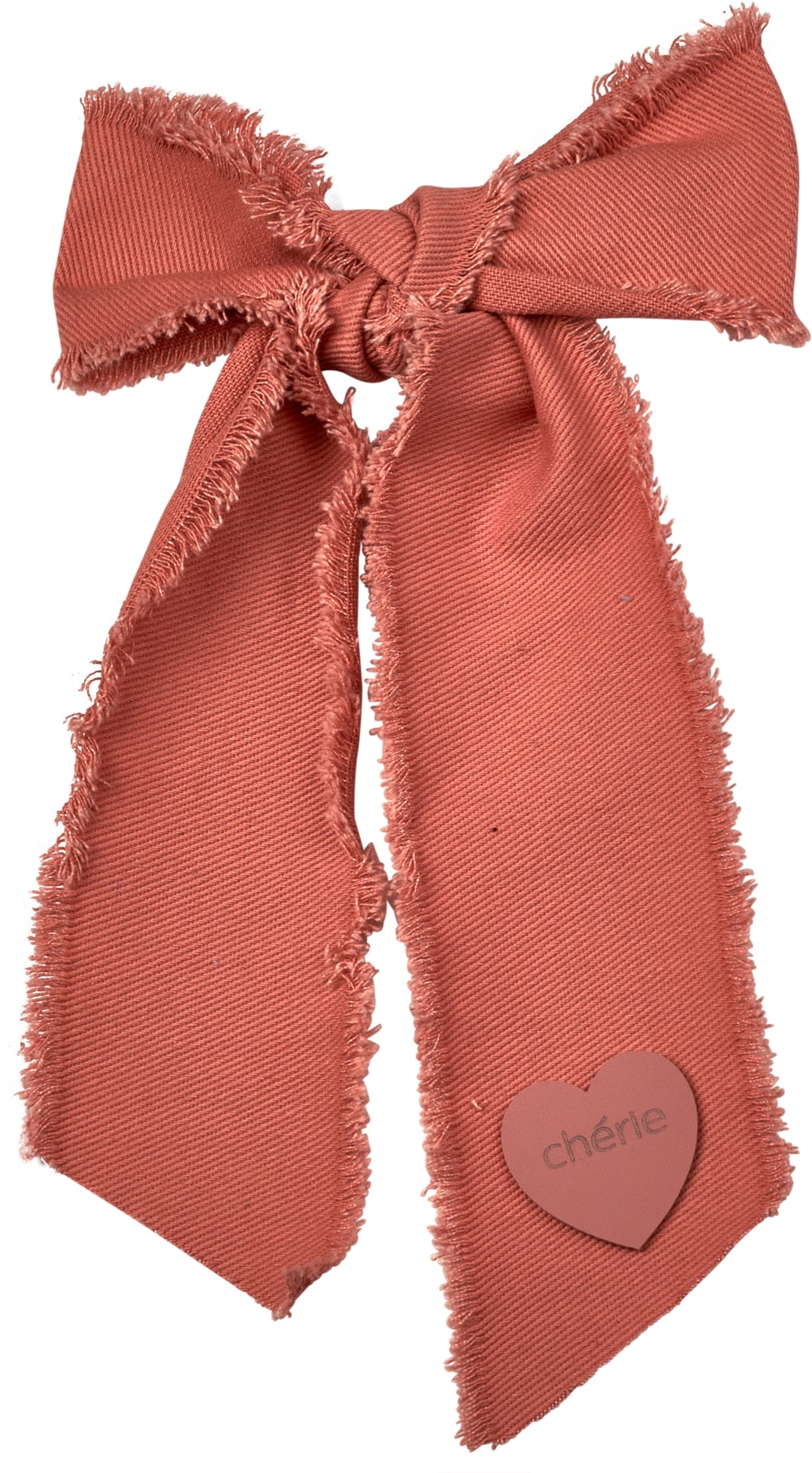 clip denim fringe heart