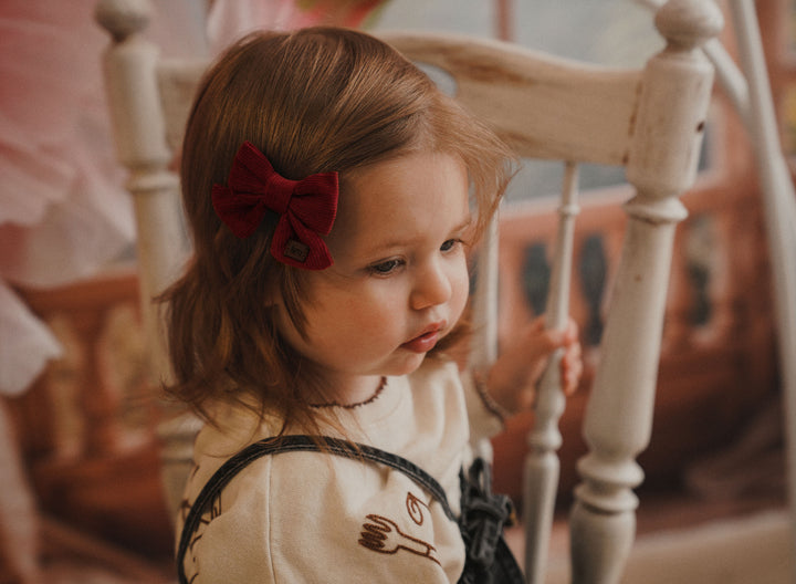 clip corduroy bow set of 2