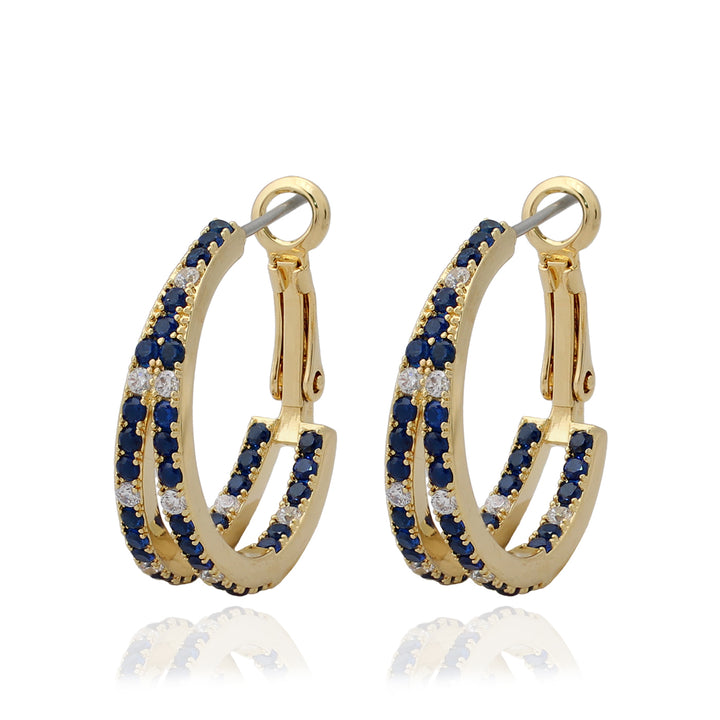 earring huggie double hoop