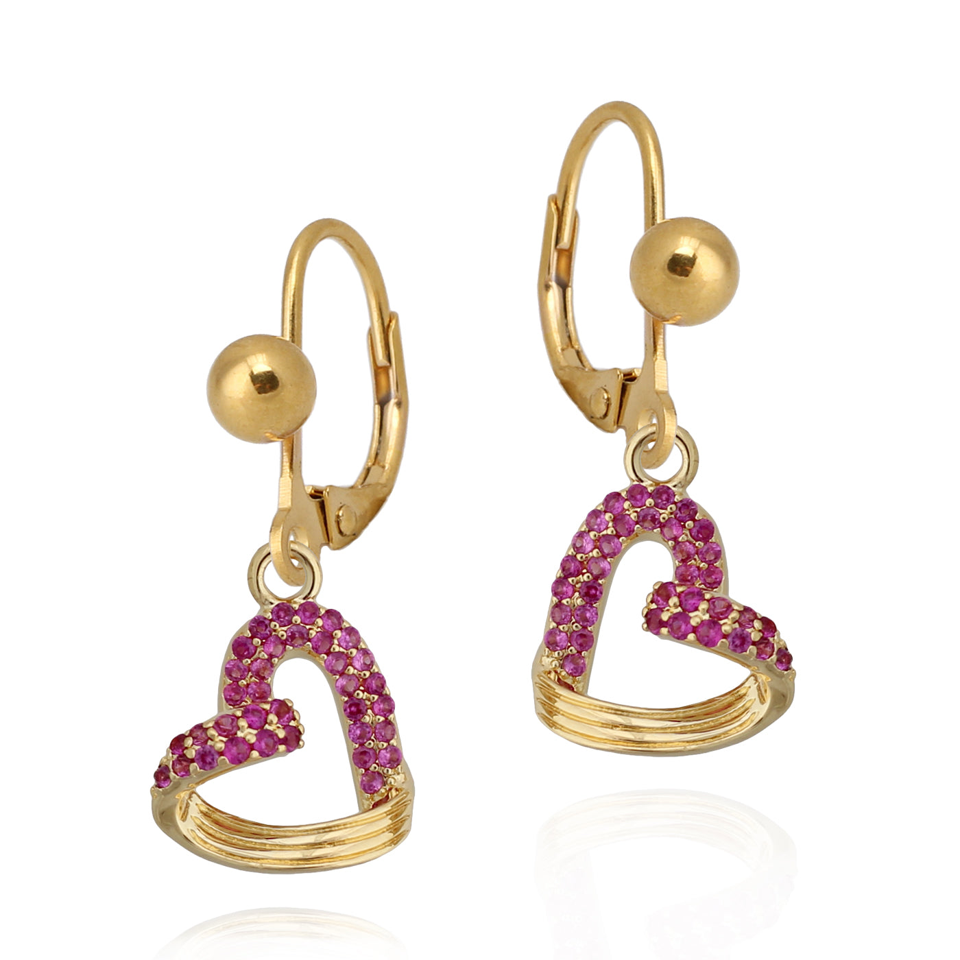 earring heart sideways looped ball top – Sock Shoppe
