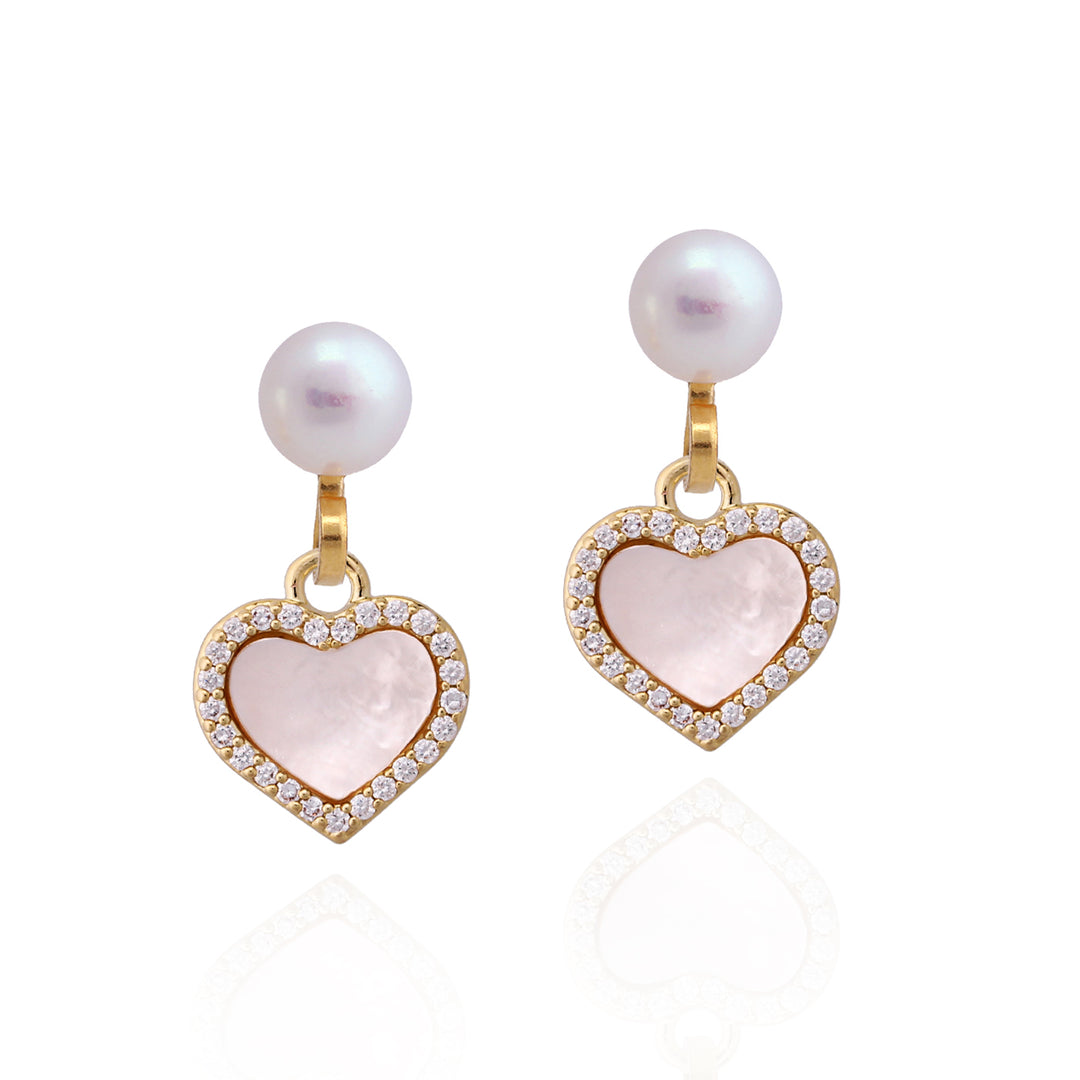 earring pl mother of pearl heart