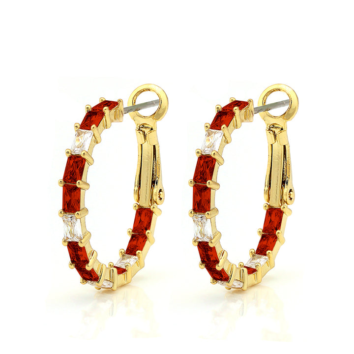 earring hoop thin squares