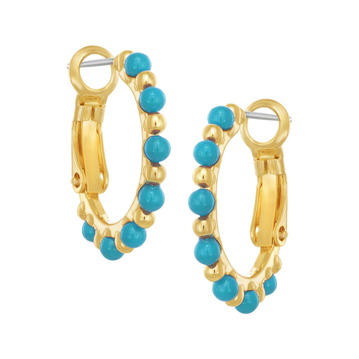 earring huggie pearl & gold