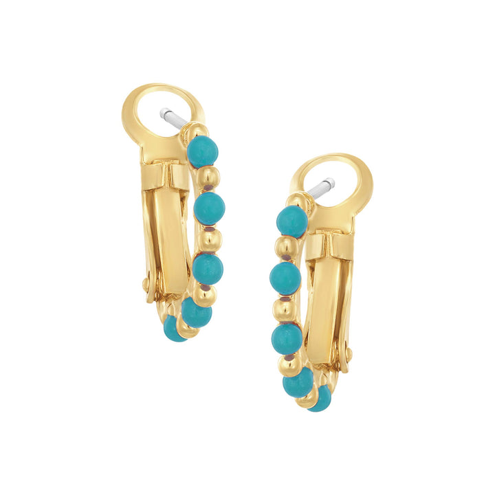 earring huggie pearl & gold