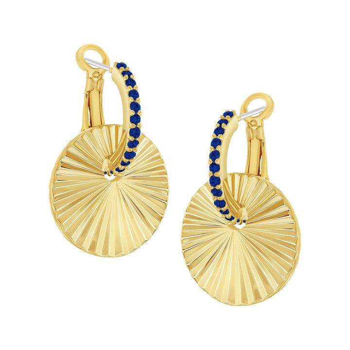 earring post circle fan clip