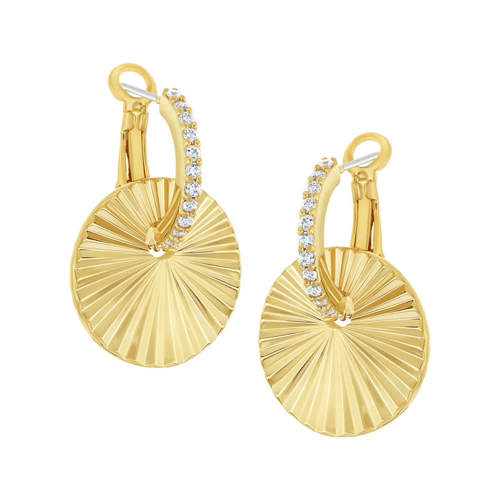 earring post circle fan clip