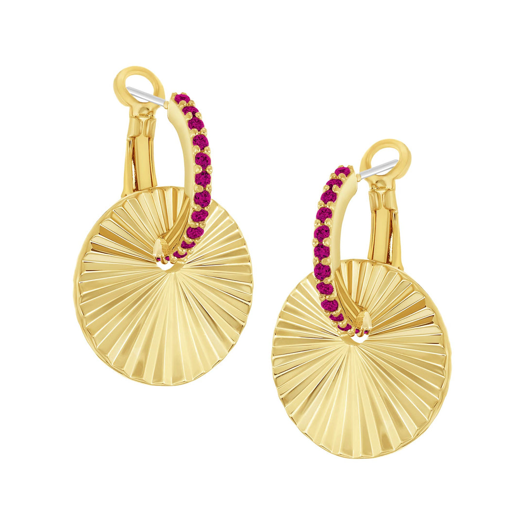earring post circle fan clip