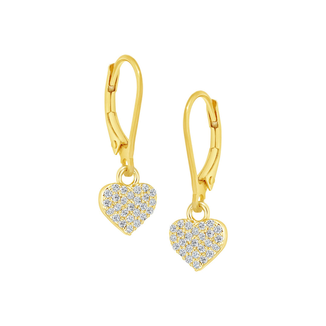 earring bt pave baby heart