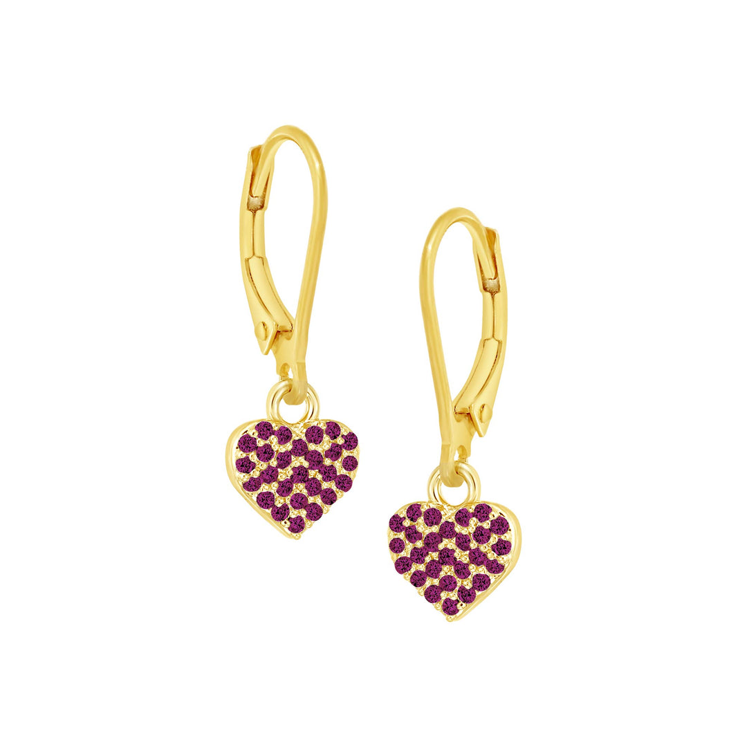 earring bt pave baby heart