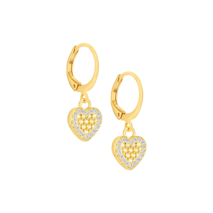 earring huggie honeycomb heart