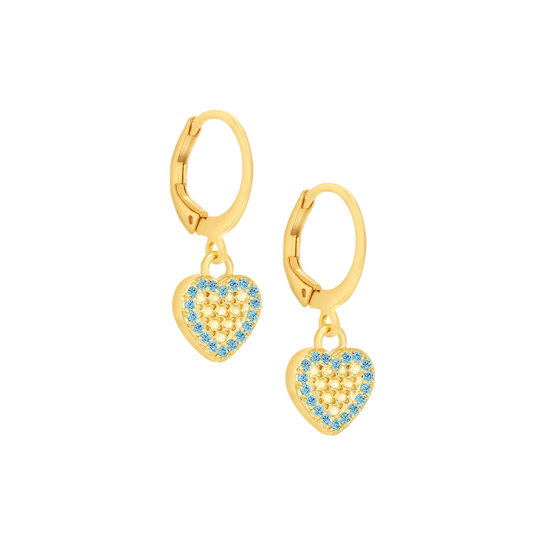 earring huggie honeycomb heart