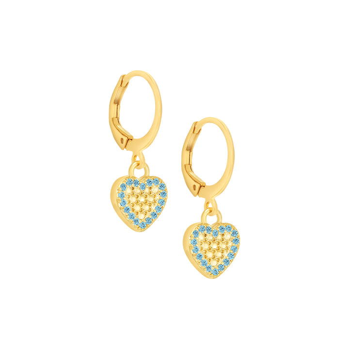 earring plain loop honeycomb heart