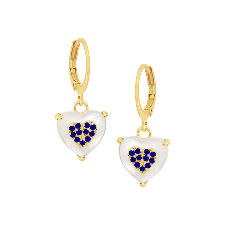 earring pl sm cz filled mop heart