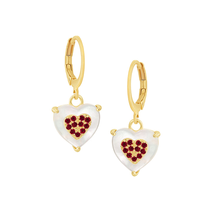 earring pl sm cz filled mop heart