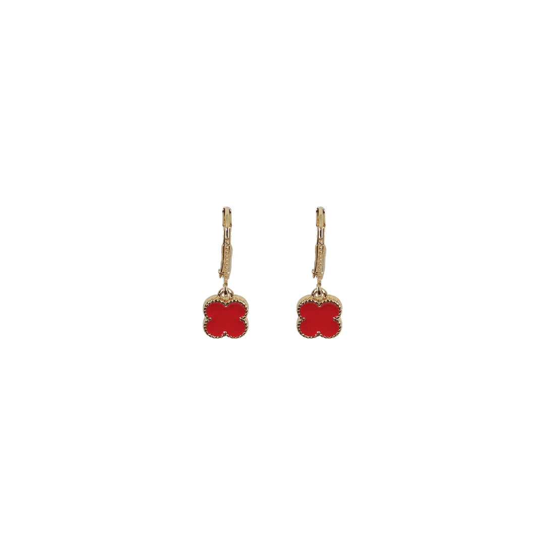 earring enamel clover