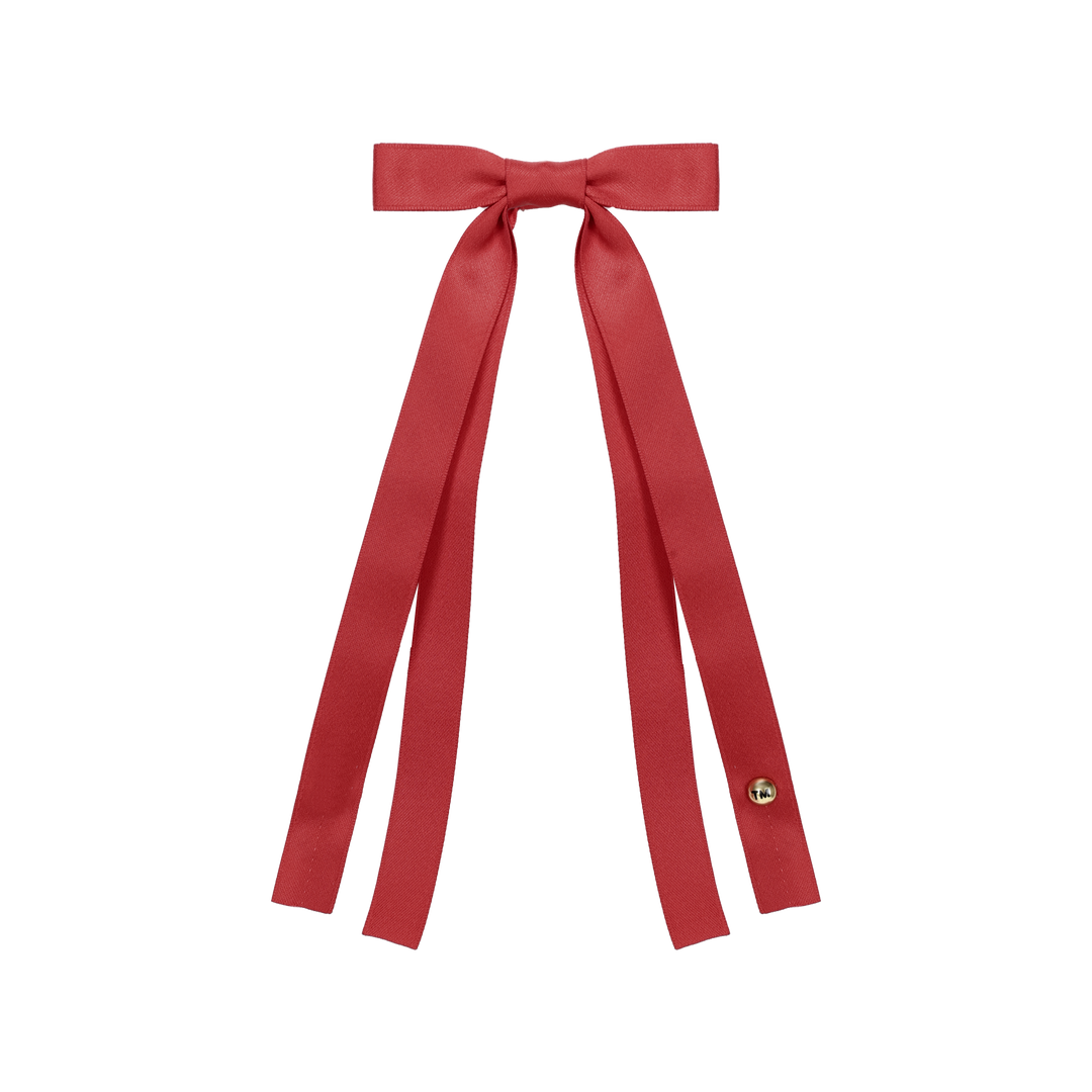 clip satin tail bow