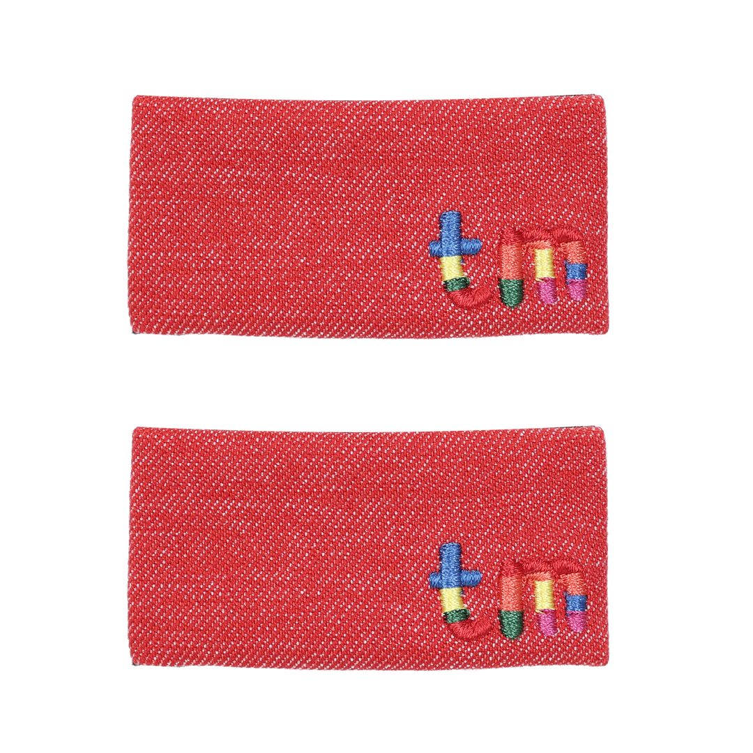 clip snap rectangle set of 2 colored embroidered logo