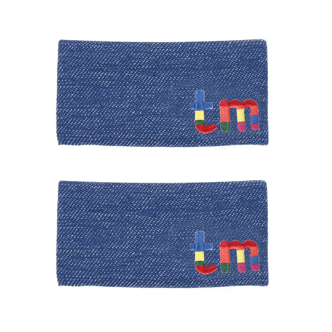 clip snap rectangle set of 2 colored embroidered logo