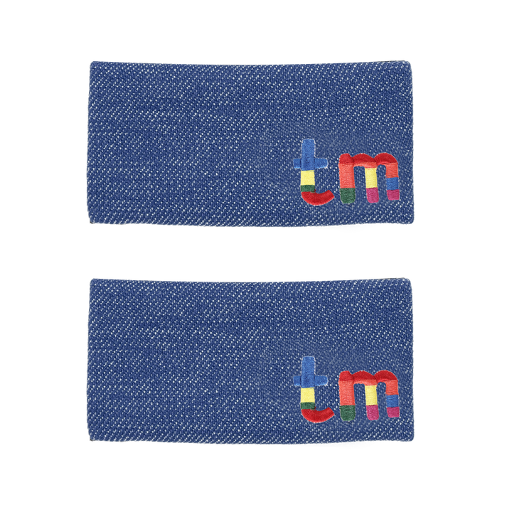 clip snap rectangle set of 2 colored embroidered logo