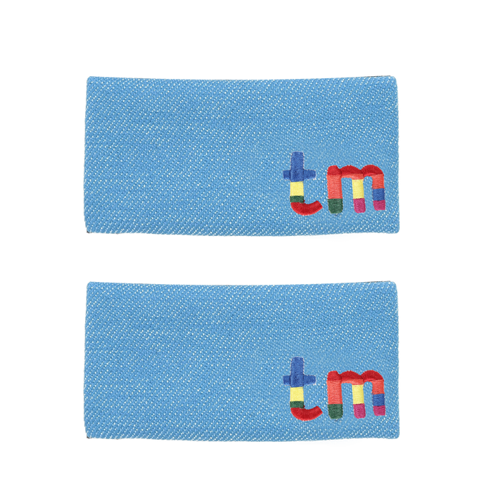 clip snap rectangle set of 2 colored embroidered logo